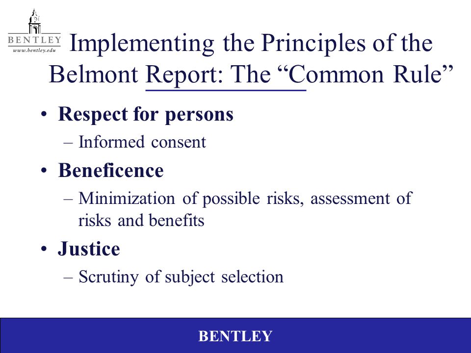 The Belmont Report: Three principles for ethical research